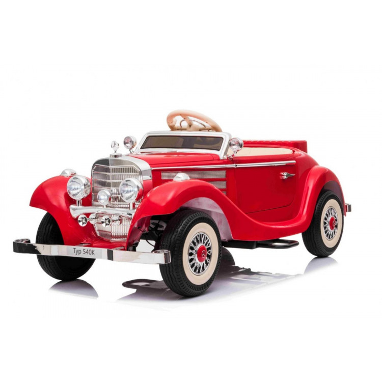 Elektrické autíčko Mercedes Benz 540A Retro - nelakované - červené